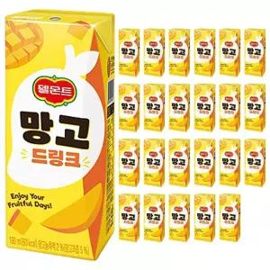 롯데 델몬트 망고 드링크 190mlx24개음료 과일 과일수 주스 팩음료 음료