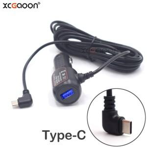 타입-C USB 차량용 충전기 5V 2.0A 포트 & QC3.0 포함) DVR 블랙박스 휴대폰 GPS 비디오 레코더용 케이블