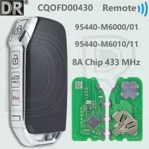 DR 95440M6000/M6001/M6010/M6011 8A 칩 433MHz 근접식 자동차 리모트 스마트키 기아 포르테 K3 2018 2019