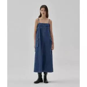 RYUL+WAI 데님 슬리브리스 포켓 롱 원피스 인디고 S6 2379912