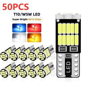194 501 LED 캔버스 자동차 인테리어 조명, 오류 없음, T10 26 SMD 4014 칩, 퓨어 화이트 인스트루먼트 라