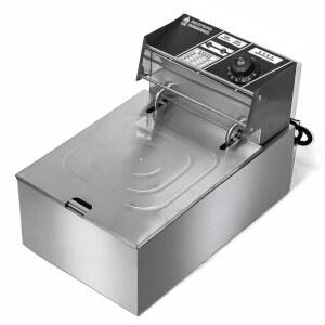 전기 튀김기 2구 5.5L 오징어튀김 싱글 스텐 실린더 10L 기계 영업용 보조 가로형