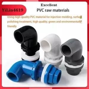 어항 상하 엘보 PVC 수도관 피팅 물 탱크 오버플로 내부 및 외부 나사 90 °
