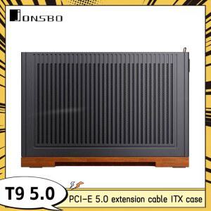 JONSBO T9 5.0 TX 섀시 블랙 휴대용 데스크탑 컴퓨터 D Y 게임 콘솔은 Type-c 인터페이스 PC -E 5.0 연장 케이블을 지원합니다
