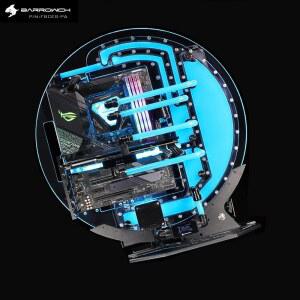 Barrowch 수냉식 게임 케이스 원형 수냉식 섀시 ATX / MATX / TX 마더보드 FBCES-PA와 호환 가능