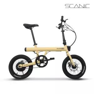 AU테크 스카닉 ONE 500W 미니벨로 전동 전기자전거 36V 7.5Ah, 옐로우, 40.6cm(16인치)