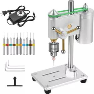 미니 벤치탑 드릴 프레스 가변 속도 제어가 가능한 정밀 금속 및 목재용 360 회전 CNC JT0 척 주얼리 DIY