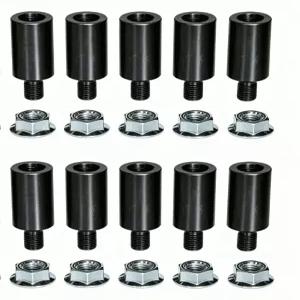 WTK0006 질화 10팩 강재 2인치 50mm 높이 5/8 하단 직경 1인치 상단 다목적 나사식 라이저/스톱 구멍용