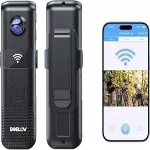 BOBLOV C18 64G WiFi 바디 카메라 소형 OLED 디스플레이로 간편한 원터치 조작 4시간의 1080P 녹화 자전거
