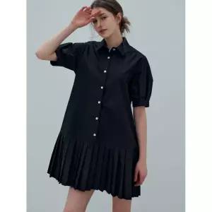 LOYALDECIDE 썸머 플리츠 원피스 (블랙) 2383444