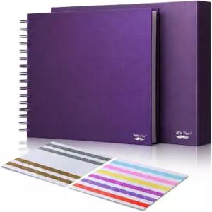 Mr. Pen 스크랩북 사진 앨범 400장의 코너 스티커 8x8인치 80장의 빈 페