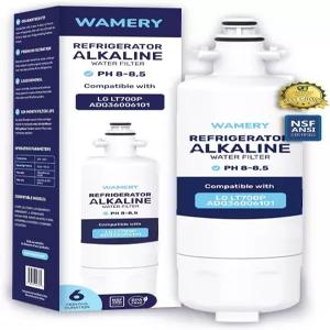 Wamery 알칼리성 냉장고 정수 필터 교체 모델 LT700P/LT700PC(ADQ36006101) 6개월/200갤런 수명 트위스트