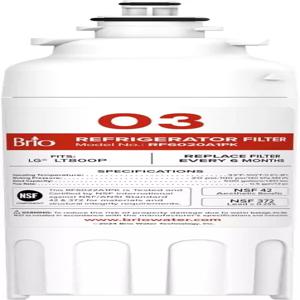 Brio LT800P ADQ73613401 Water Filter placement for LG Kenmo 469490 LSXS26326S LMXC23746S NSF 42 53