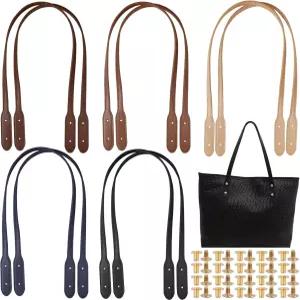 AddLot 10 PCS 가죽 가방 손잡이 랩 마운트 스트랩 벨트 밴드 교체용 리벳 지갑용 DIY 숄더백 크로셰