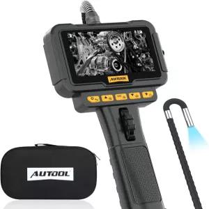 AUTOOL SVB208 조인트 비디오 보어스코프 조명이 장착된 내시경 카메라 6.25mm 초박형 프로브 4.8배 줌