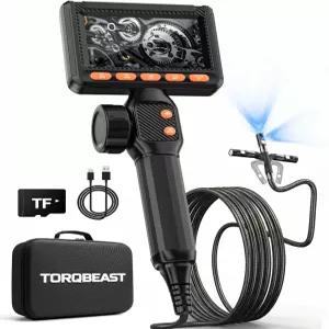 TORQBEAST 0.24인치 초슬림 보어스코프 양방향 및이중 렌즈 내시경 조명이 장착된 1080P 카메라 210 회전식