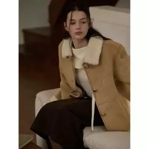 BEMUSE MANSION Gold button mustang jacket - Beige 2390662