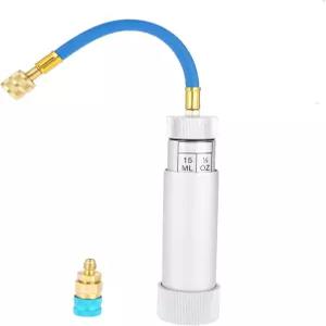 스냅 퀵 커플러가 장착된 Aupoko AC 및 염료 주입기 2온스 R410A R134A R22 R12용 냉매 충전기 1/4인치 SAE