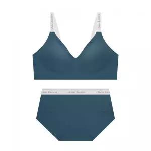 CODES COMBINE INNERWEAR 리프트업 볼륨일체형 노후크 심리스 브라팬티 세트_딥블루 2383790