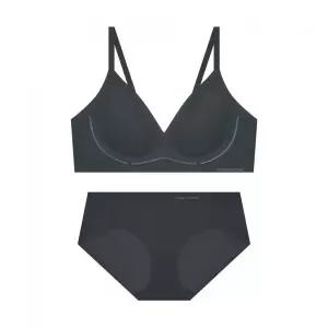 CODES COMBINE INNERWEAR 초경량 윈드메쉬 심리스 브라 팬티 세트_차콜 2383799