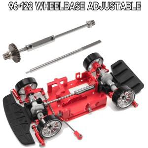 96mm-122mm 조정 가능한 휠베이스 금속 센터 액슬 Wltoys K989 284131 1/28 원격 제어 자동차 액세서리