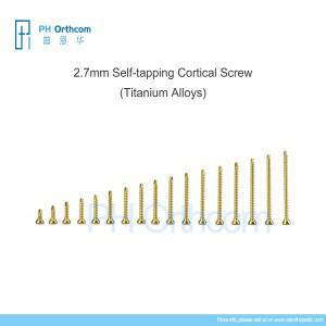 2.7mm 티타늄 코르티칼 스크류 수의학 애완동물 정형외과 수술 기구  용품 및 장비