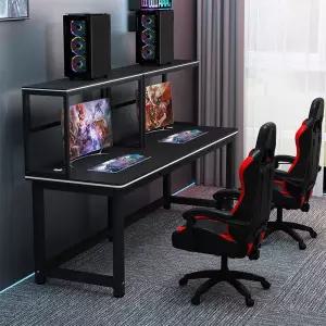 컴퓨터책상2000 데스크 책상 2인 게이밍책상 거실 PC방 듀얼