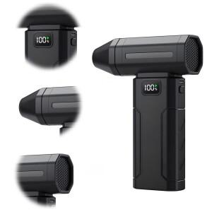 압축 공기 먼지 제거기 6000mAh 휴대용 블로워 전기 드라이어 스크린 디스플레이 충전식 에어 베드 눈 야외