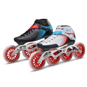 Bont GT4 인라인 스피드 스케이트, 카본 복합재 레이싱 부츠, 6061 T6 알루미늄 프레임, Elemental 85A 휠 100mm 110mm, ABEC5 베어링