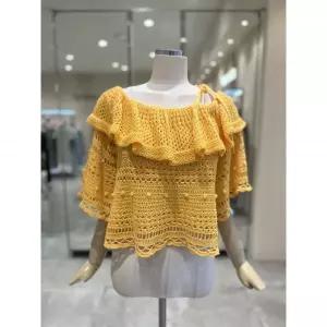 한정수량 [에고이스트] 핸드메이드 러플 포인트 크롭니트 EQ2KH561 2824121