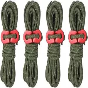 4개입 4mm 아웃도어 남성용 라인 텐트 코드 3.5m 반사 캠핑 로프 알루미늄 조절기 타프 및 캐노피 쉘터용