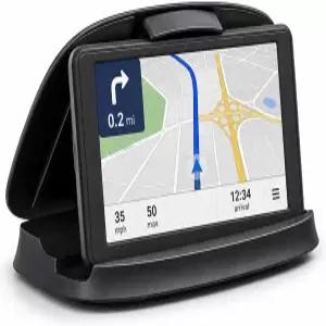 차량용 대시보드 휴대폰 거치대 3-in-1 GPS 내비게이션 마운트 360 회전 가능 주차 번호판이 부착된 미끄럼