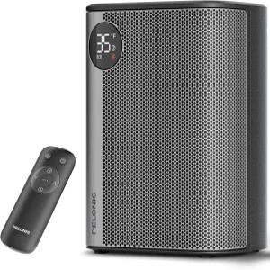 PELONIS 1500W 소형 세라믹 전기 히터 원격 조절 가능 침실 및 사무실용 휴대용 미니 2초 빠른 가열