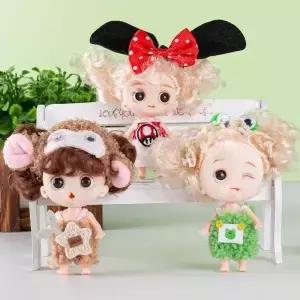3D 시뮬레이션 눈 인형 및 옷 DIY 귀여운 얼굴 액세서리 생일 선물 10cm
