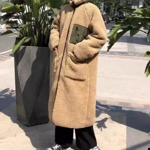 여성 롱점퍼 양털 롱자켓 캐주얼룩