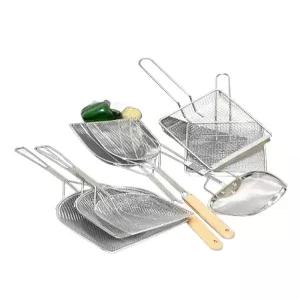 사각 튀김 뜰채 사각싱크볼 사각뿔 부피 찌꺼기 업소용 채망 일반형 스테인
