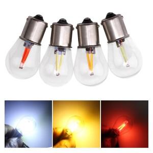 TCar 전구 필라멘트 칩 P21w Ba15s 1156 LED 자동 화이트 1157, 24v 지시 램프, 역방향 회전, 1 개