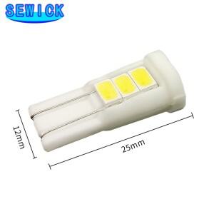 100개 W5W T10 세라믹 8 SMD 5630 LED 194 168 501 웨지 사이드 번호판등 주차등 백색 DC12V