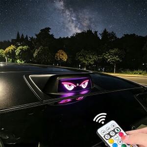 무선 태양광 루프 데몬 아이즈 라이트, 트럭 SUV RV 지프용 리모컨 RGB 점멸 스트로브 램프 장식용