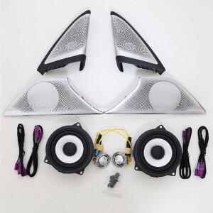 BMW G30 5 시리즈 미드레인지 트위터 서브우퍼 HiFi 음악 스테레오 혼 LED 조명 스피커 커버 트림 수리용
