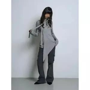 RAMEE 언발란스 초크 롱 티셔츠 2COLOR 2384765