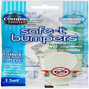 COMPAC HOME 안정화 장치 T 범퍼 잠금 흔들리거나 움직이거나 변기 시트에서 노인 장애인의 미끄러짐 1세트
