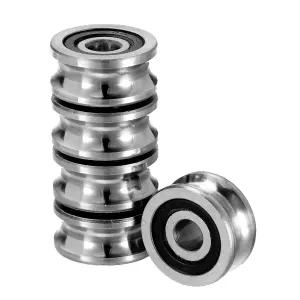 Kozelo 5개 세트 SG15 U 그루브 볼 베어링 5x17x8mm 밀폐형 풀리 휠 롤링 레일 트랙 시스템용 크롬강 ABEC1