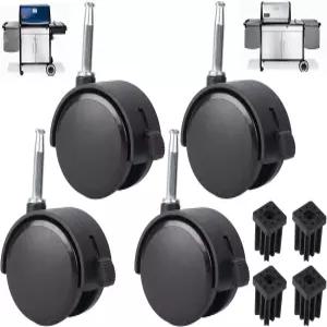 Weber Genesis 1000-5000용 캐스터 인서트 포함 6414 휠/실버/골드 A/B/C 65936 그릴 교체용 부품용 스위블