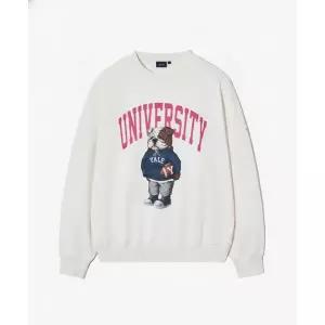YALE 유니버시티 댄 스웨트셔츠_핑크 화이트