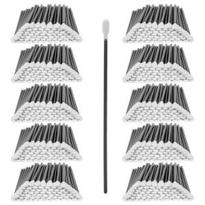 AAwipes 실험실용 폴리에스터 면봉 6.3인치 (1000개, 검정색, 길이/머리 너비 160mm/6.5mm) 긴 청소용 면봉 다목적 클린룸 면봉 스틱 (A5157A-1000-BK)