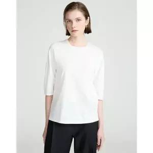 닥스 [25FW [닥스레이디스 위크화이트 로고자수 면 7부 DLTS5C703OW 511193