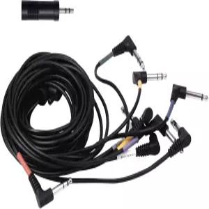 케이블 하니스 스네이크 룸 교체 및 모노 1/4 ~3.5mm 어댑터 Alesis Nitro Mesh 전자 드럼 세트 모듈 서지