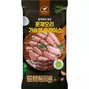 흑후추 훈제오리 가슴살 슬라이스 160g X 6봉 샐러드용 파스타용 업소