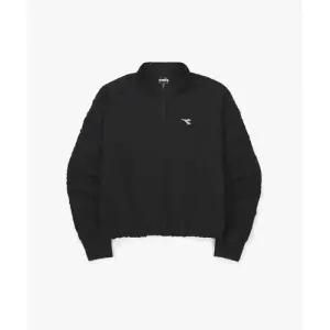 DIADORA 셔링 하프집업 러닝 피스테 우먼 BLACK 5366897 D5322RWT55BLK